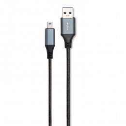 Cordon USB 2.0 A/MINI M/M nylon noir 2m - GMRAINFO1002