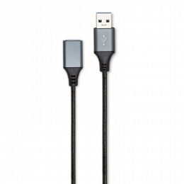 Rallonge USB 2.0 A/A M/F nylon noir 3m - GMRAINFO1003