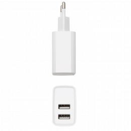 Chargeur secteur x2USB 3.4A smart IC blanc - GMRAINFO1025