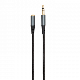 Rallonge Jack 3,5mm m/f nylon noir 5m - GMRAAUDIO4006