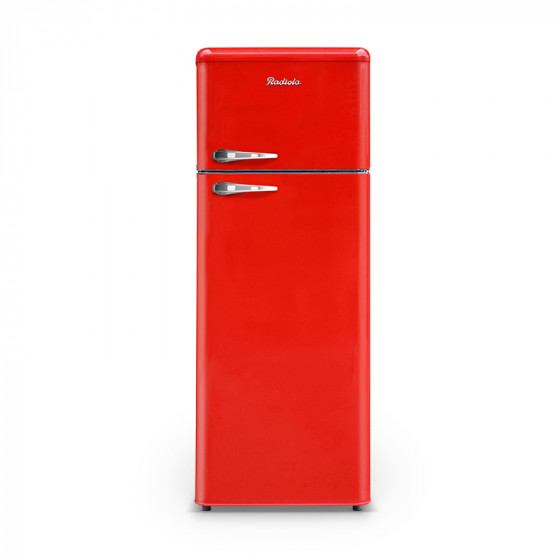 Réfrigérateur Vintage 2 portes 211 L rouge